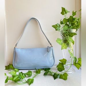 Patent Leather Baby Blue Shoulder Bag